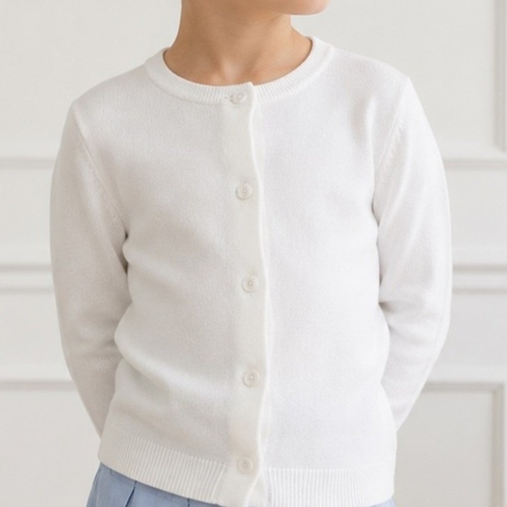 NWT Beaufort Bonnet Company Cambridge Cardigan White Pearl Button Sweater 12